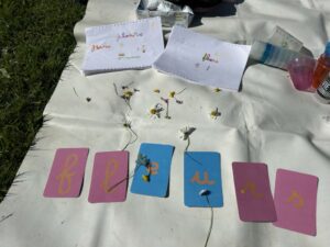 Écriture en école dehors